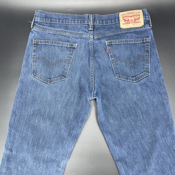 Levis 511 Slim Fit Blue Jeans Mens 34x30 (34 x 27.5 Actually) 5 Pocket Straight - Picture 3 of 8